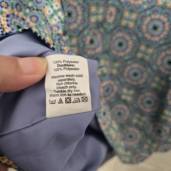 J. Crew Factory Medallion Stain-glass Geo Slip Dress With Pockets 8 - Picture 7 of 8